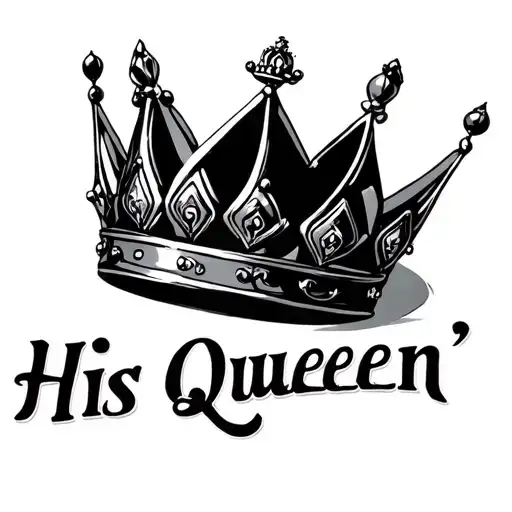 "His Queen " Krone  tattoo design idea