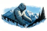 pikes peak yeti tattoo design idea