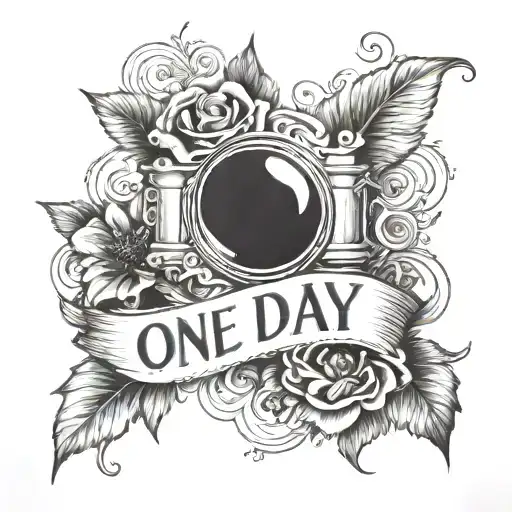 one day at a time tattoo design idea