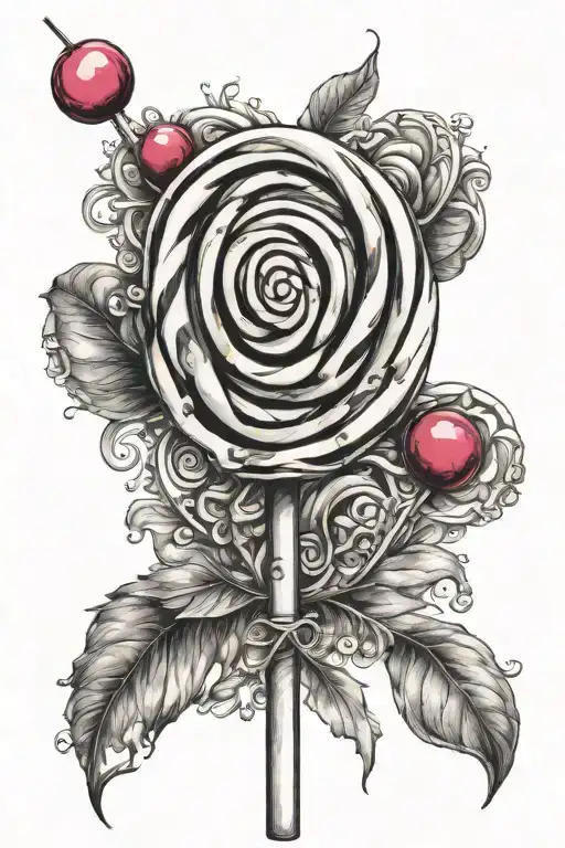 Lollipop tattoo design idea
