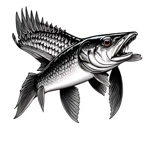 Pike tattoo design idea