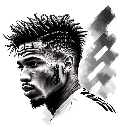 A beautiful photo of Neymar tattoo design idea
