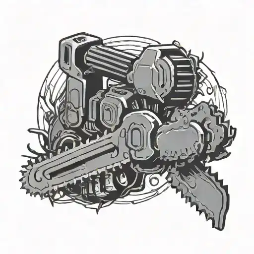 chainsaw man tattoo design idea