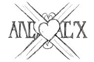 first name Alex with a heart on the X tattoo design idea