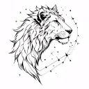 Leo constellation tattoo design idea