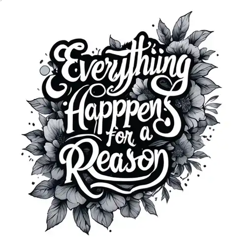 everything happens for a reason tattoo design idea