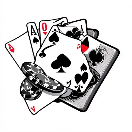 gambling themed tattoo tattoo design idea