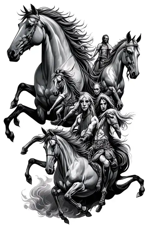four horsemen of the apocalypse  tattoo design idea
