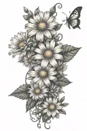 daisy chain tattoo design idea