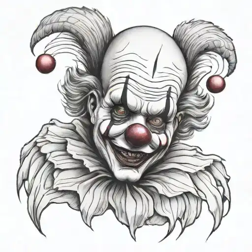 Clown tattoo design idea