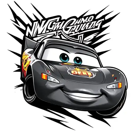 lightning mcqueen tattoo design idea