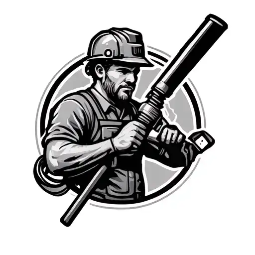 Carpentry, boilermaker and electrician symbol tattoo design idea