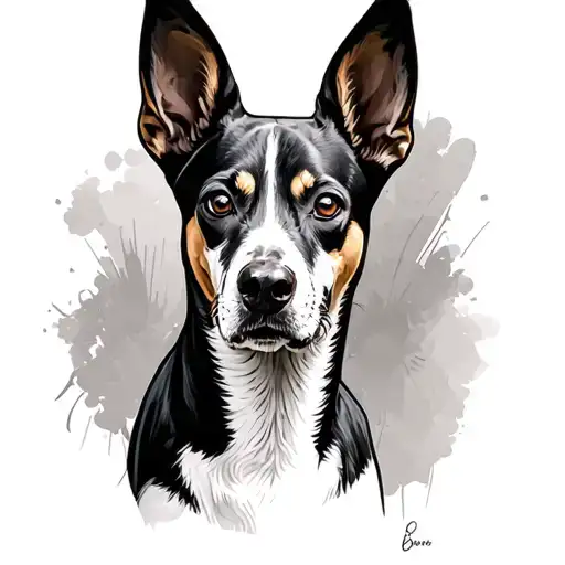 Basenji tattoo design idea