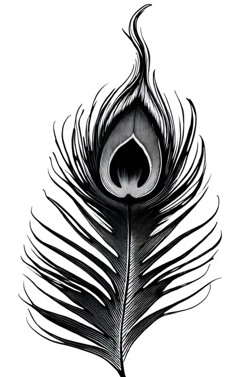 peacock feather tattoo design idea