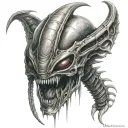 Menacing Xenomorph tattoo design idea