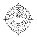 Buddhist symbol for strength, hold out balance tattoo design idea