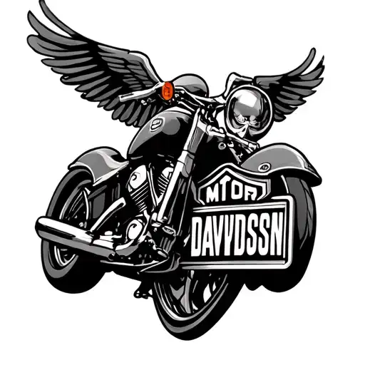 Harley Davidson badge tattoo design idea