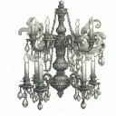 old chandelier tattoo design idea