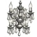 old chandelier tattoo design idea