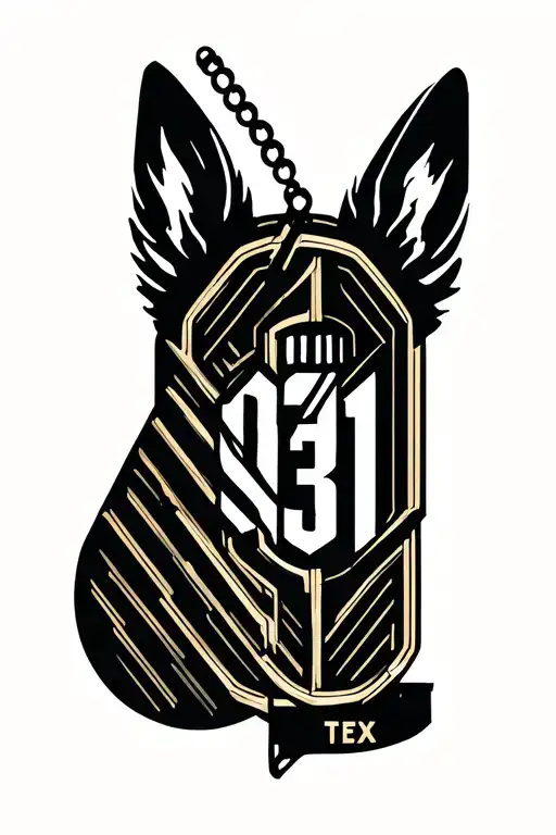 "0311" military dog tags tattoo design idea