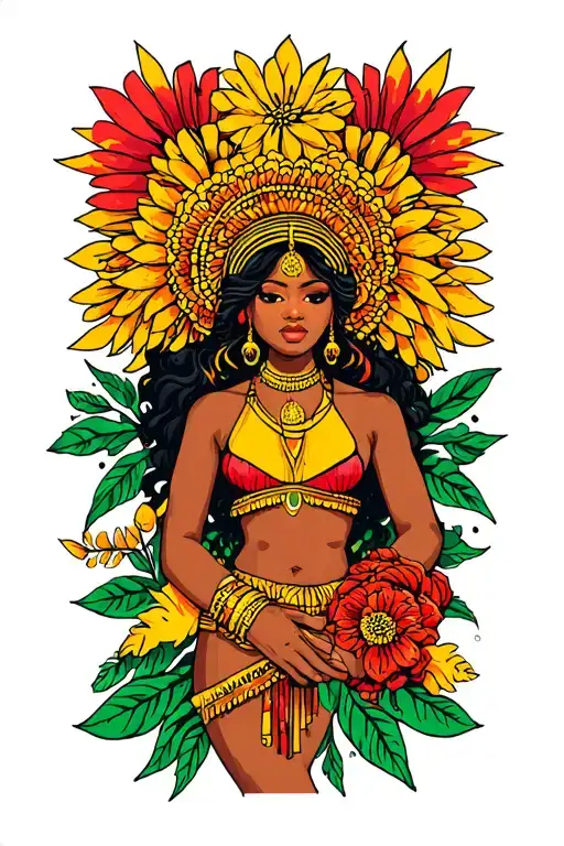 Oshun tattoo design idea