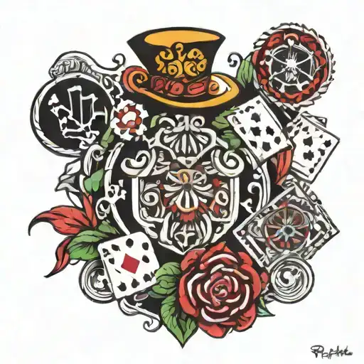 jj per poker tattoo design idea