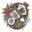 jj per poker tattoo design idea