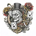 jj per poker tattoo design idea