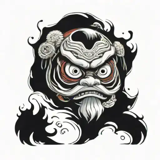 Daruma doll tattoo design idea