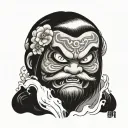 Daruma doll tattoo design idea