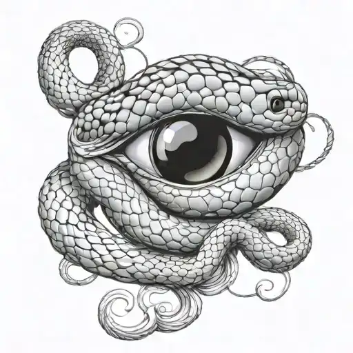 Snake mixed with greek mythology tatto symbolizng war and peace  tattoo design idea
