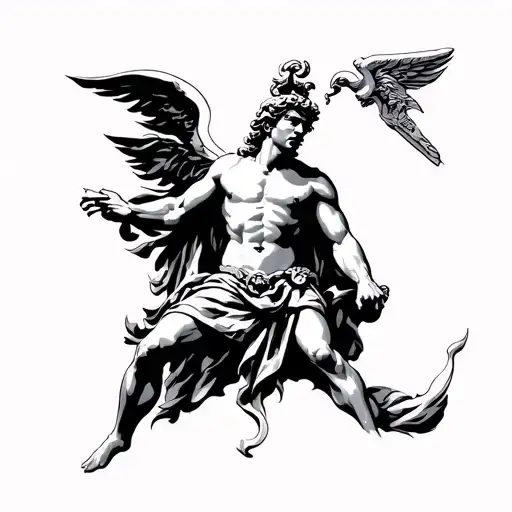 hermes greek god tattoo design idea