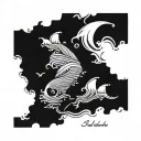  tattoo based on the line: sometimes i'm above the waves, sometimes i'm below them, but i'll never stop loving the sea   tattoo design idea