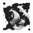  tattoo based on the line: sometimes i'm above the waves, sometimes i'm below them, but i'll never stop loving the sea   tattoo design idea