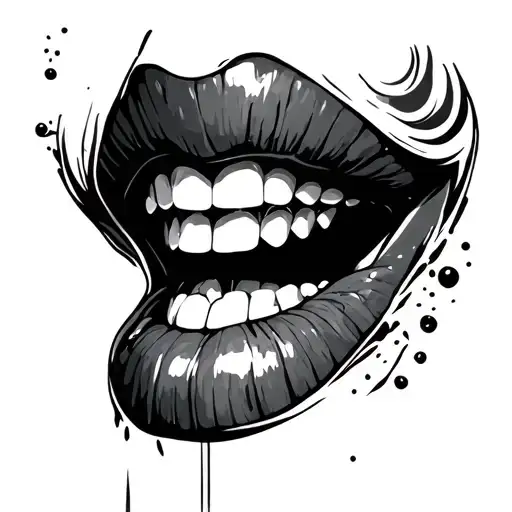 Throat tattoo design idea