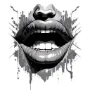 Throat tattoo design idea