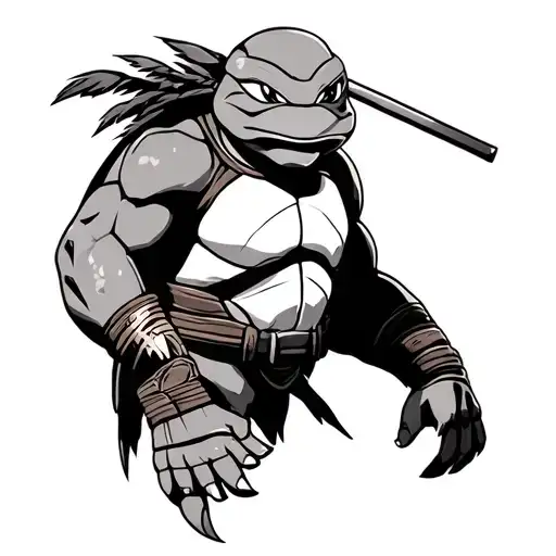 First Nations teenage mutant ninja turtle tattoo design idea