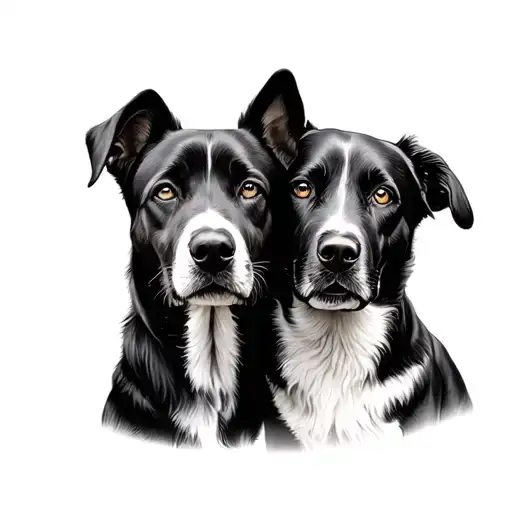 dog memorial and son memorial tattoo design idea