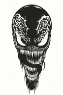 Venom crawling tattoo design idea