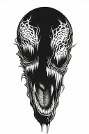 Venom crawling tattoo design idea
