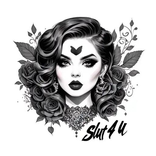 slut 4 u tattoo design idea