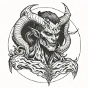 A demon man who loved a woman so much and she let him down and wants revenge  tattoo design idea