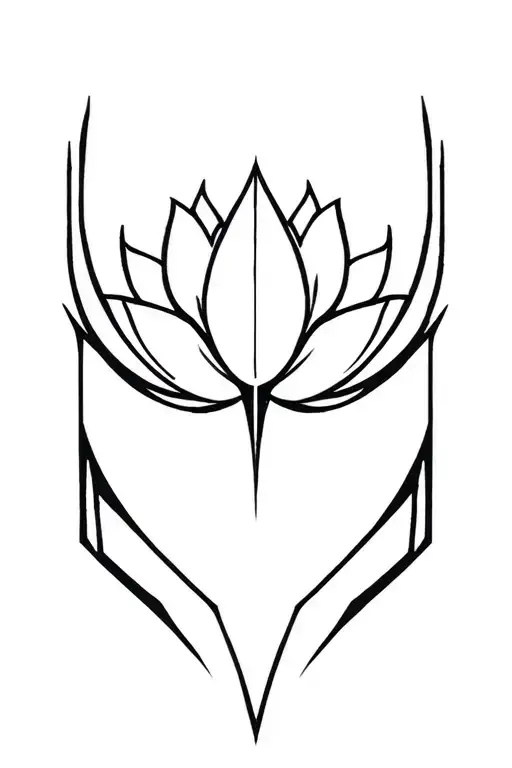 Warframe Lotus tattoo design idea