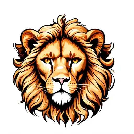 leo & libra combined tattoo design idea