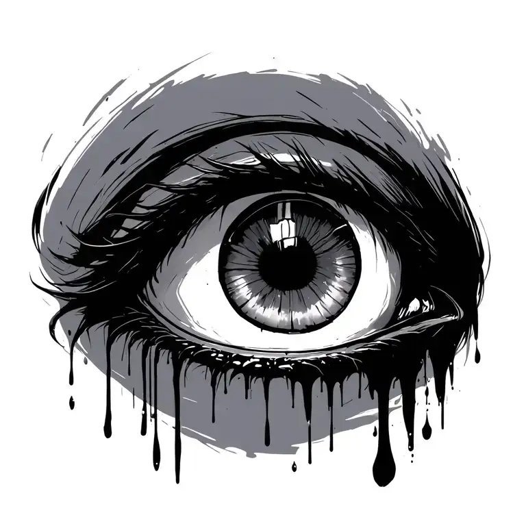 Itachi bleeding eye tattoo design idea