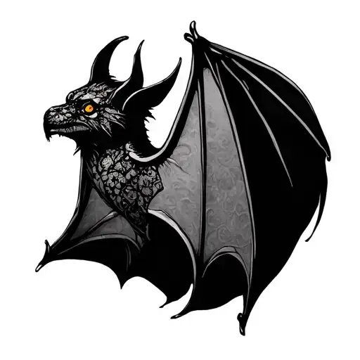 Lace Bat tattoo design idea