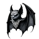 Lace Bat tattoo design idea