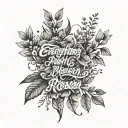 - [ ] "Everything happens for a reason" - [ ] cinzel font - [ ] olive leaf - [ ] nature scene - [ ] manly - [ ] shoulder tattoo design idea