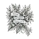 - [ ] "Everything happens for a reason" - [ ] cinzel font - [ ] olive leaf - [ ] nature scene - [ ] manly - [ ] shoulder tattoo design idea