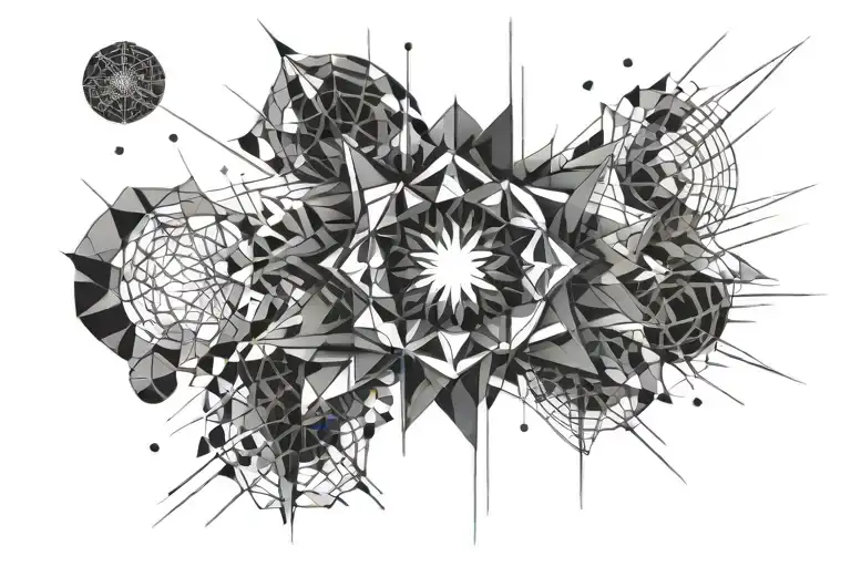 supernova explosion tattoo design idea